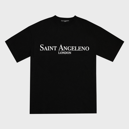 Front view of Saint Angeleno's Original Print T-Shirt